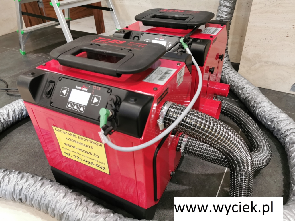 Suszenie domu po zalaniu w wyniku wycieku wody