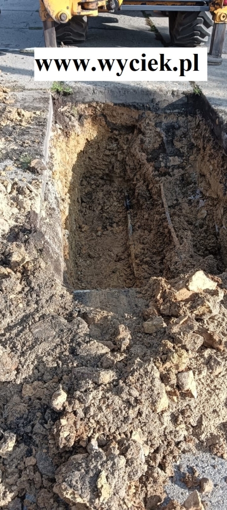 przyciek wody w gruncie. gaz znacznikowy