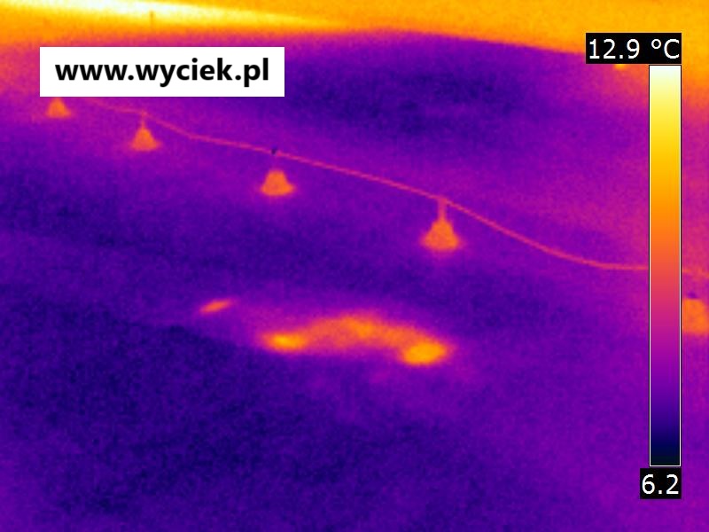 szukanie wycieku na dachu termowizją