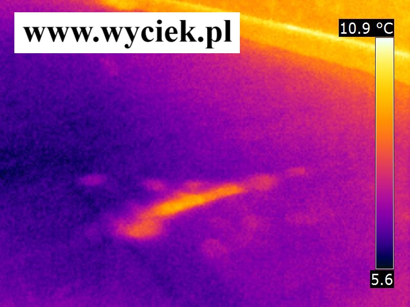 badanie termoziwją wycieku z dachu