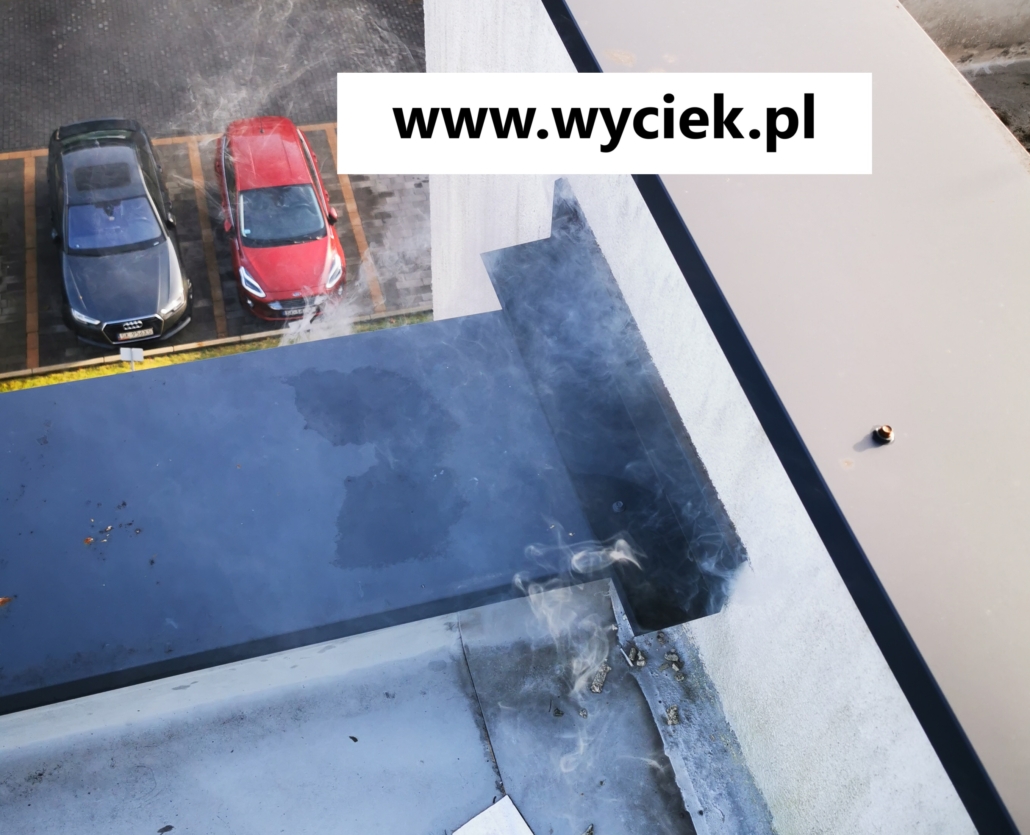 wyciek z dachu membrana pvc