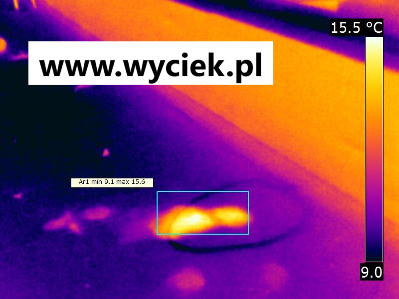 wykrywanie przecieku z dachu termowizją